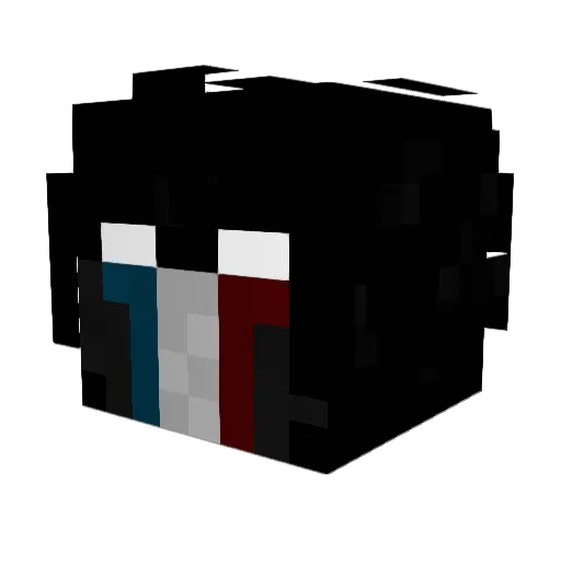 Respondent Minecraft avatar head, 3D render