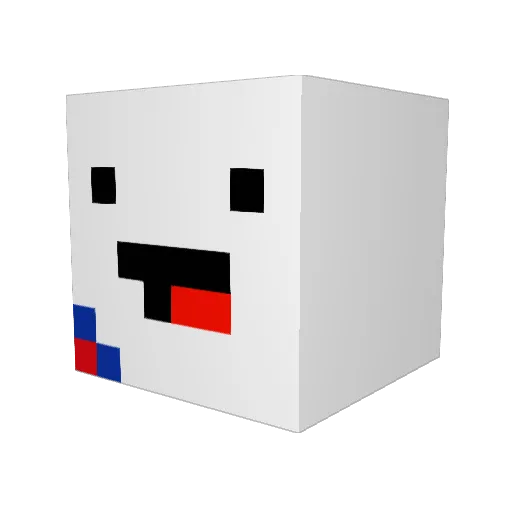 Ressa0 Minecraft avatar head, 3D render