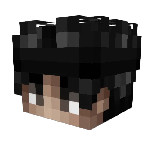 Restates Minecraft avatar head, 3D render