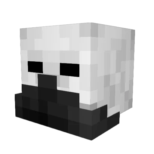 Resteros Minecraft avatar head, 3D render