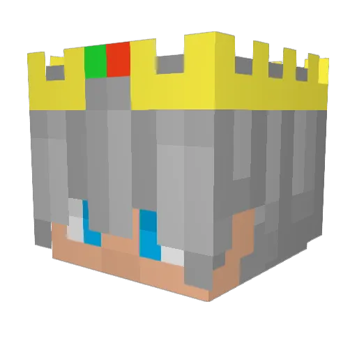 Resterowci Minecraft avatar head, 3D render