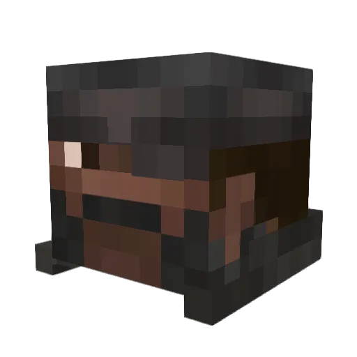 Resting8 Minecraft avatar head, 3D render