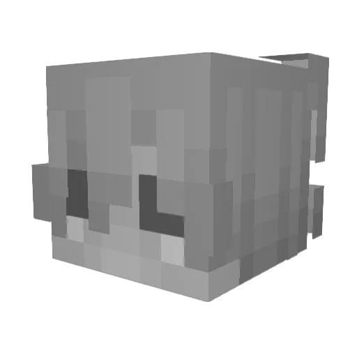 Restlai Minecraft avatar head, 3D render