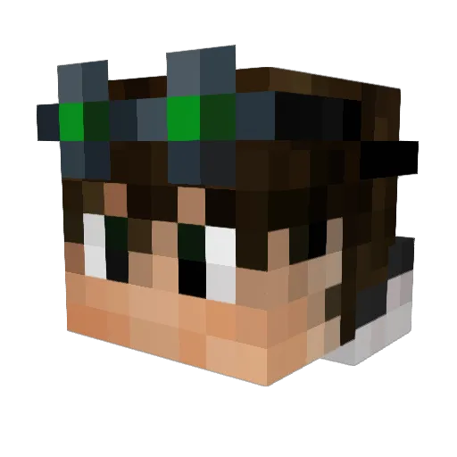 RestlesPVP Minecraft avatar head, 3D render