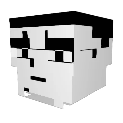 Restless1Gambler Minecraft avatar head, 3D render