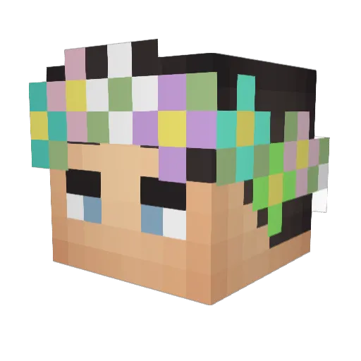RestlessThoughts Minecraft avatar head, 3D render