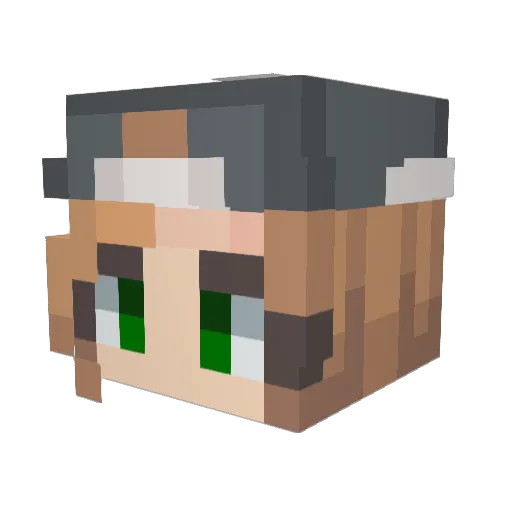 Restlessnesses Minecraft avatar head, 3D render
