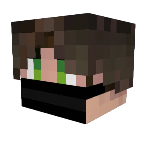 Restov Minecraft avatar head, 3D render