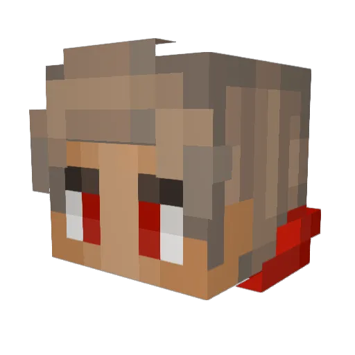 Restrafed Minecraft avatar head, 3D render