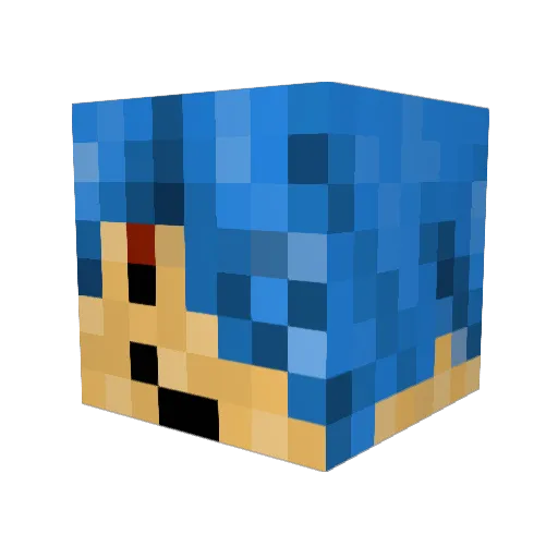 Restroip Minecraft avatar head, 3D render