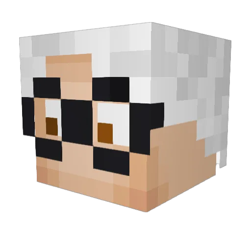 RestyHBK Minecraft avatar head, 3D render