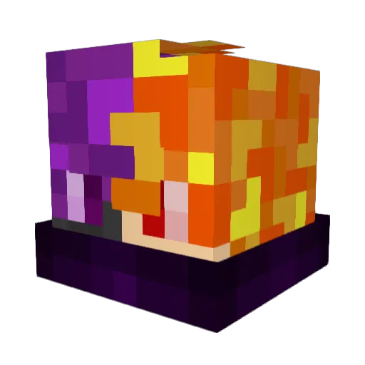 Reswap Minecraft avatar head, 3D render