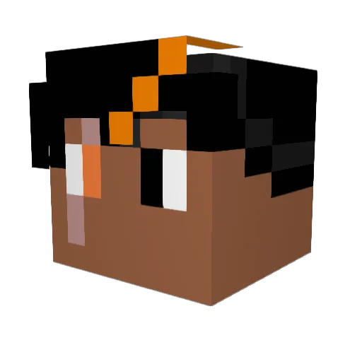 Resyhu Minecraft avatar head, 3D render