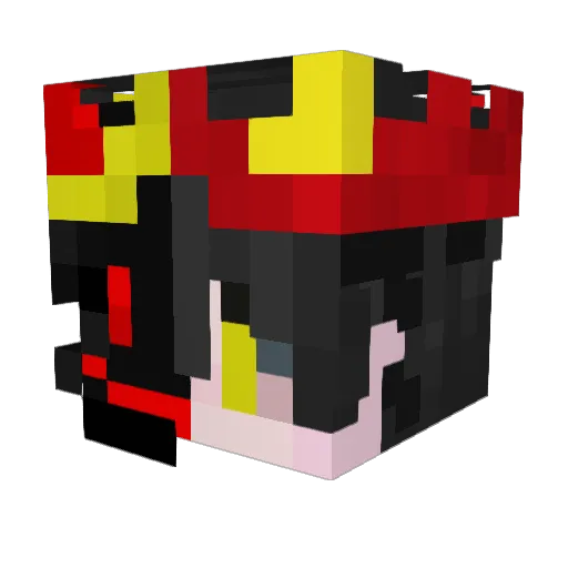 Reszenmoon Minecraft avatar head, 3D render