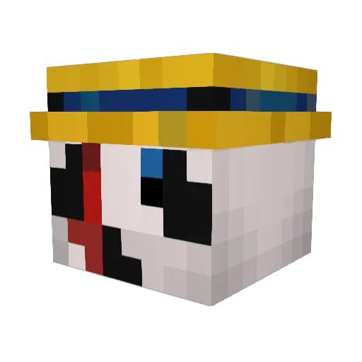 RetPanda Minecraft avatar head, 3D render