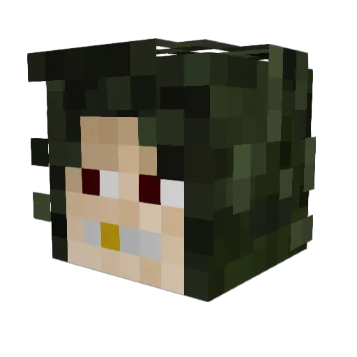 RetTulcira Minecraft avatar head, 3D render