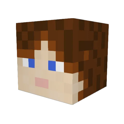 Retalora Minecraft avatar head, 3D render