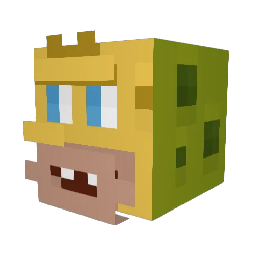 RetalsRL Minecraft avatar head, 3D render