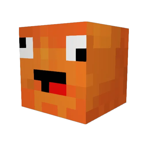 RetartDino Minecraft avatar head, 3D render