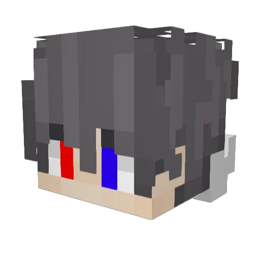 ReterFallen Minecraft avatar head, 3D render