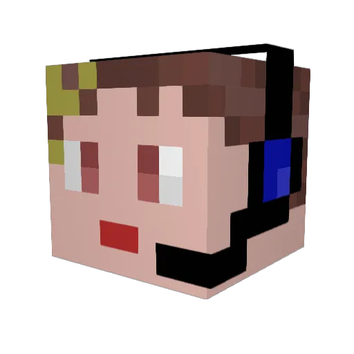 RetiaryDuck Minecraft avatar head, 3D render