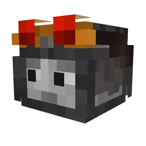 ReticentWit Minecraft avatar head, 3D render