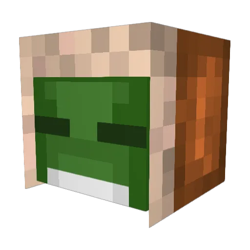 Reticere Minecraft avatar head, 3D render