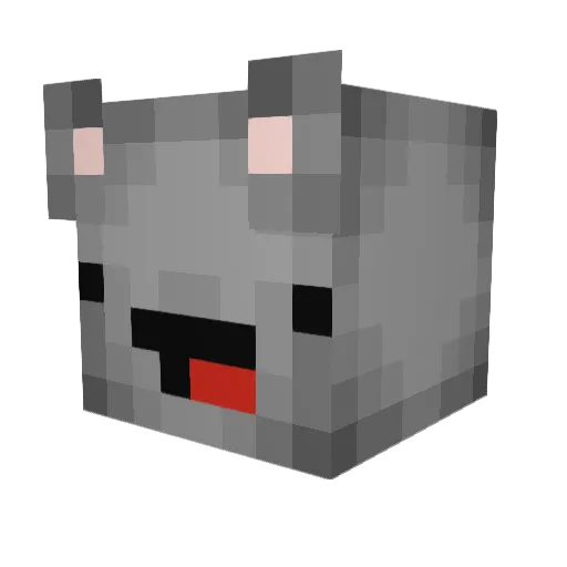 Retie Minecraft avatar head, 3D render