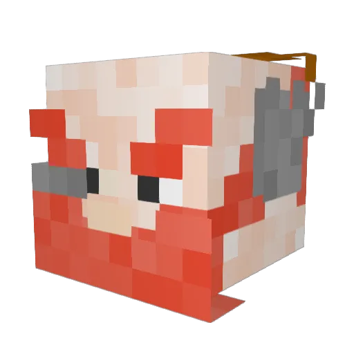 Retku22 Minecraft avatar head, 3D render