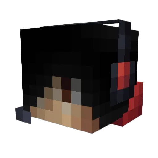 Retlas Minecraft avatar head, 3D render