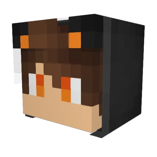 Retlaw7 Minecraft avatar head, 3D render