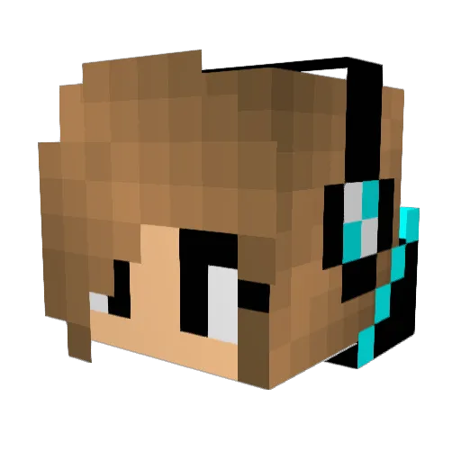 Retnuh3k Minecraft avatar head, 3D render
