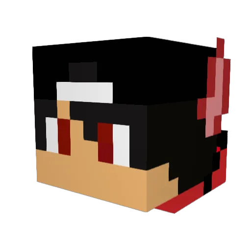 RetoGaming Minecraft avatar head, 3D render