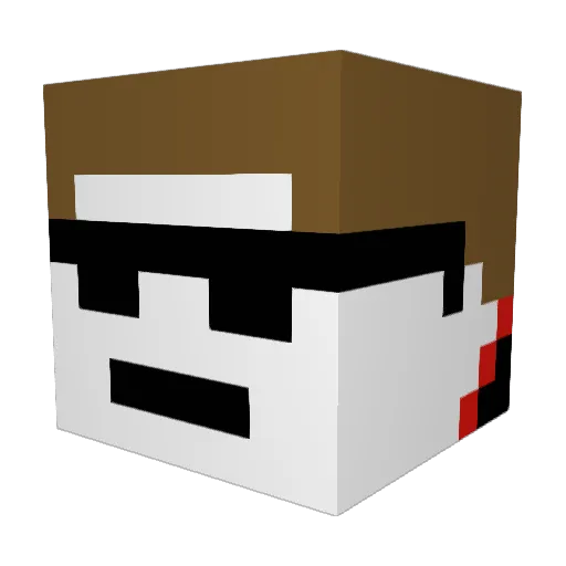 Retor007 Minecraft avatar head, 3D render
