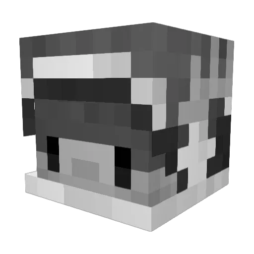 Retoxi Minecraft avatar head, 3D render
