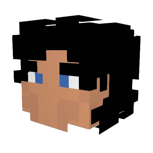 Retr0hx Minecraft avatar head, 3D render