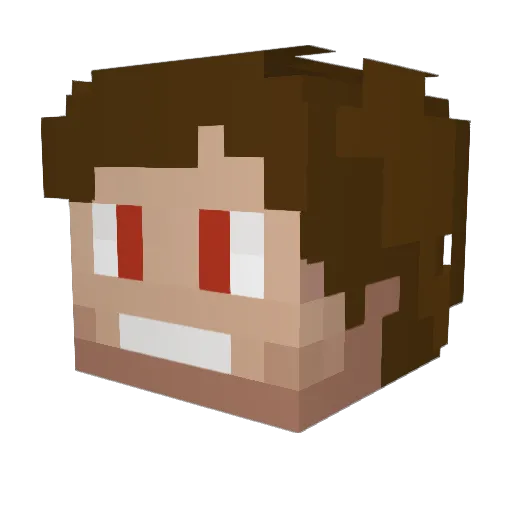 Retrac1256 Minecraft avatar head, 3D render