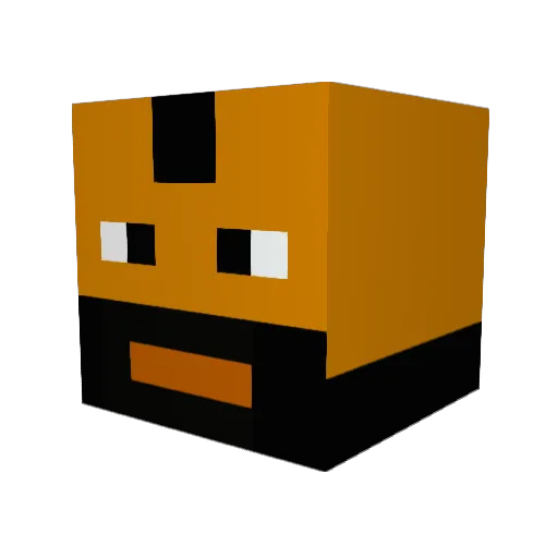 Retracgizmo Minecraft avatar head, 3D render