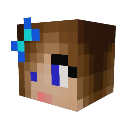 Retratad0h Minecraft avatar head, 3D render
