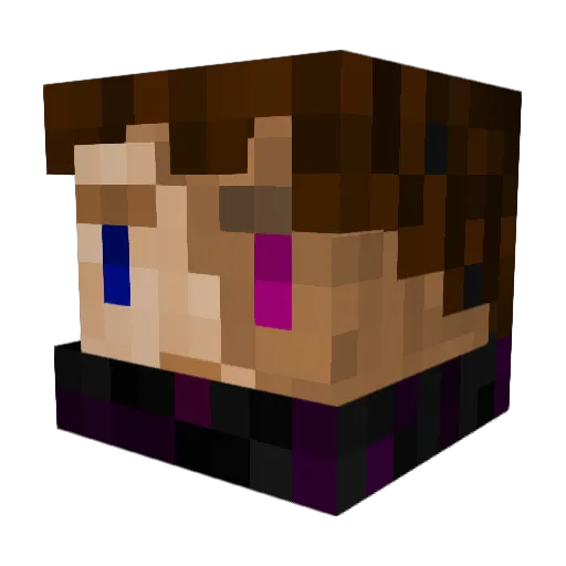 Retri_ Minecraft avatar head, 3D render