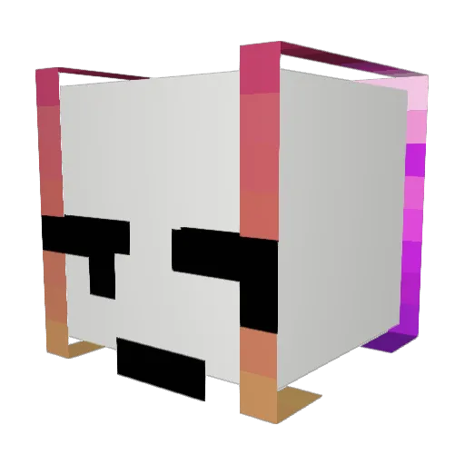 Retro60fps Minecraft avatar head, 3D render
