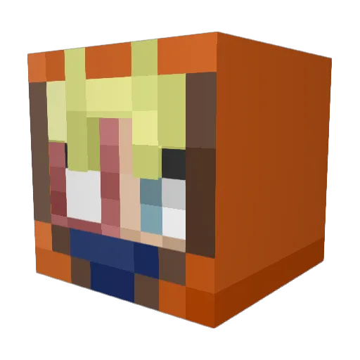RetroBikez Minecraft avatar head, 3D render