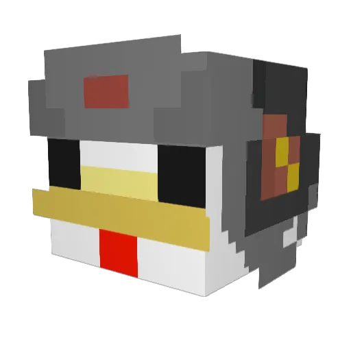 RetroBlob Minecraft avatar head, 3D render