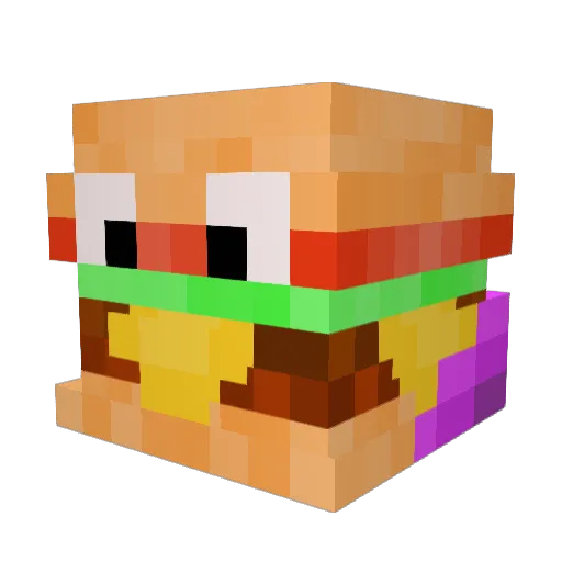 RetroBurger Minecraft avatar head, 3D render