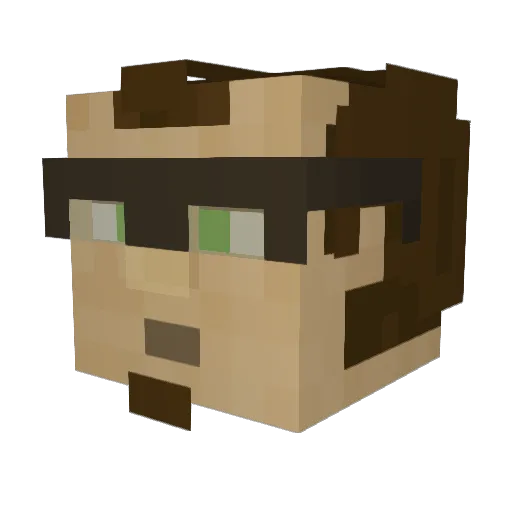 RetroDesign3D Minecraft avatar head, 3D render