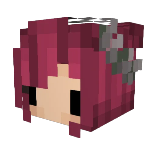 RetroDino Minecraft avatar head, 3D render