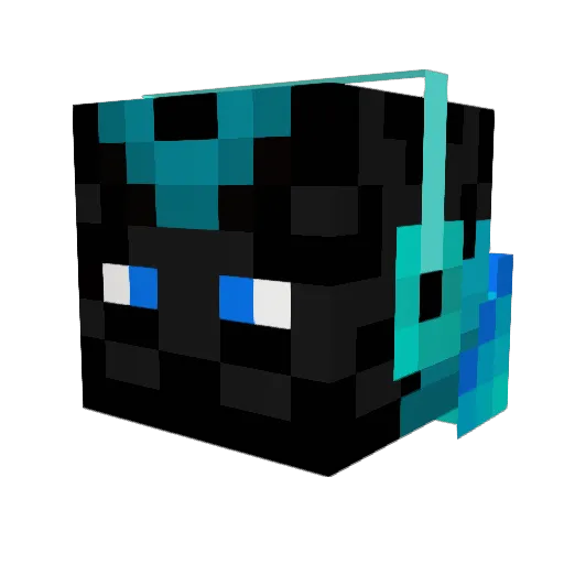 RetroEnderman Minecraft avatar head, 3D render