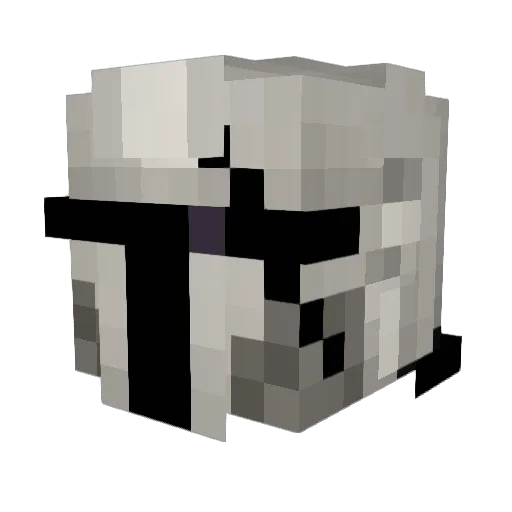 RetroFlute Minecraft avatar head, 3D render
