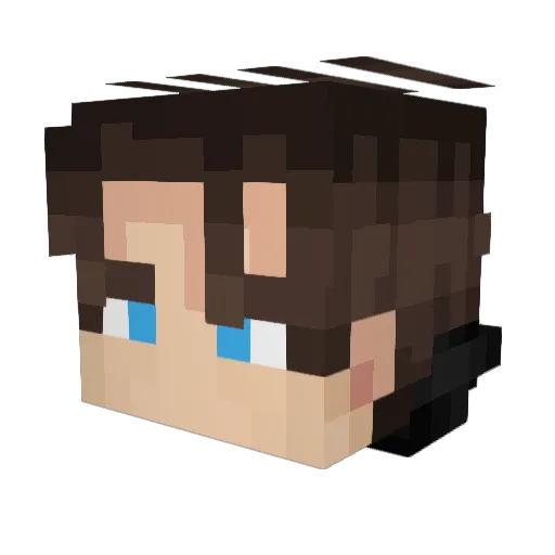 RetroGamin124 Minecraft avatar head, 3D render