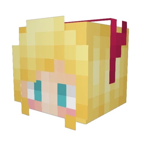 RetroGirl28 Minecraft avatar head, 3D render
